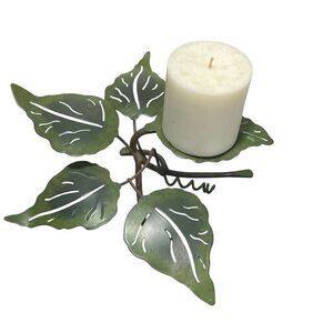 Figi Caleaf-191 Green 5 Leaf Lily Pads Metal Pillar Candle Holder 2000